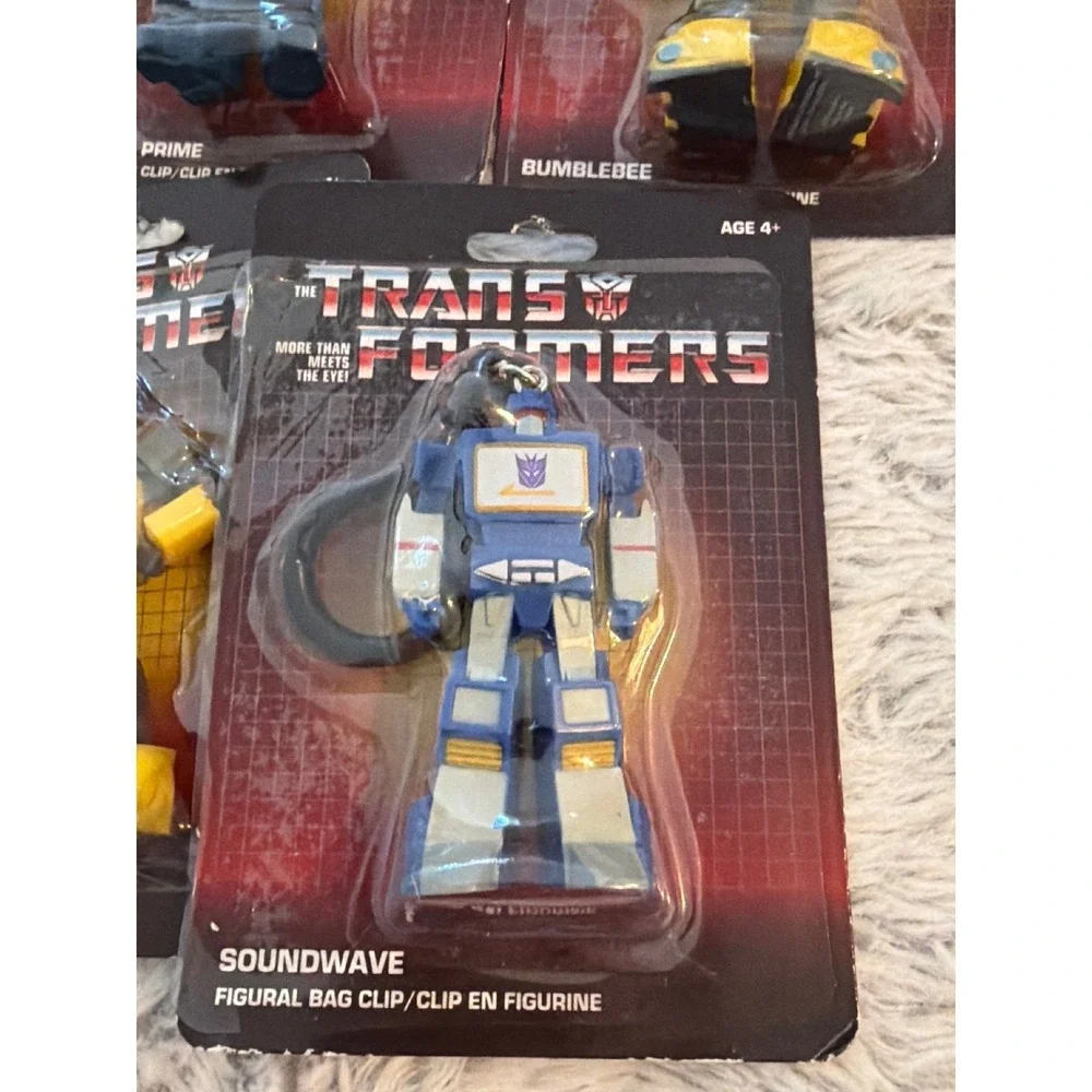 Transformers G1 Figural Bag Clip Lot Optimus Prime Bumblebee Megatron Soundwave